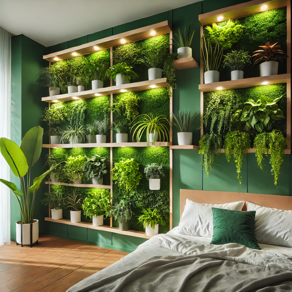 Bedroom With Green Wall Ideas - 03