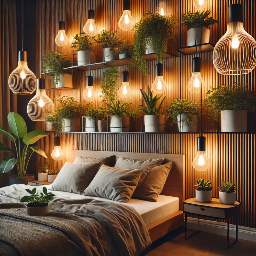 Bedroom With Install Stylish Pendant - 02