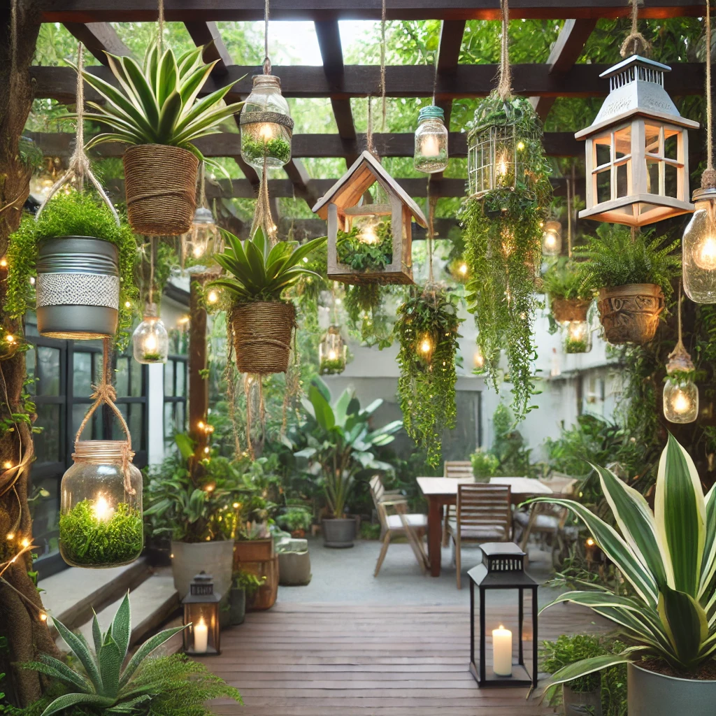 Outdoor With Hanging Plant Lights - 05