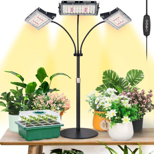 Tri-Head Desk Lamp Adjustable Plant Light